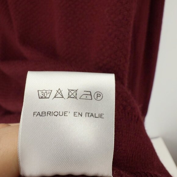 Bayard 1925 Wool Blend Made‎ in Italy Burgundy Crewneck Sweater Size M - Picture 8 of 8